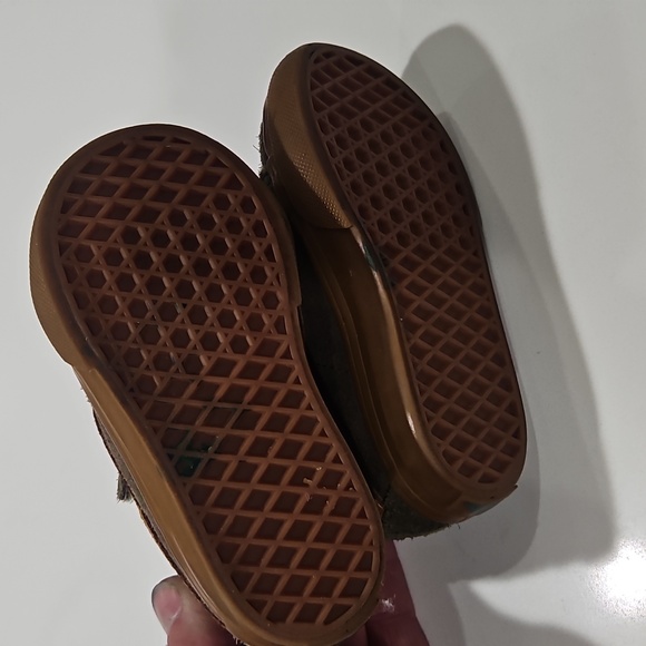 Vans Toddler Sk8-Hi Zipper Olive Green Suede High Top Sneakers Shoes Size 5.0 - Picture 6 of 7